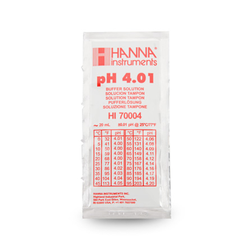 Калибровочный раствор pH 4,01 Hanna 20 мл