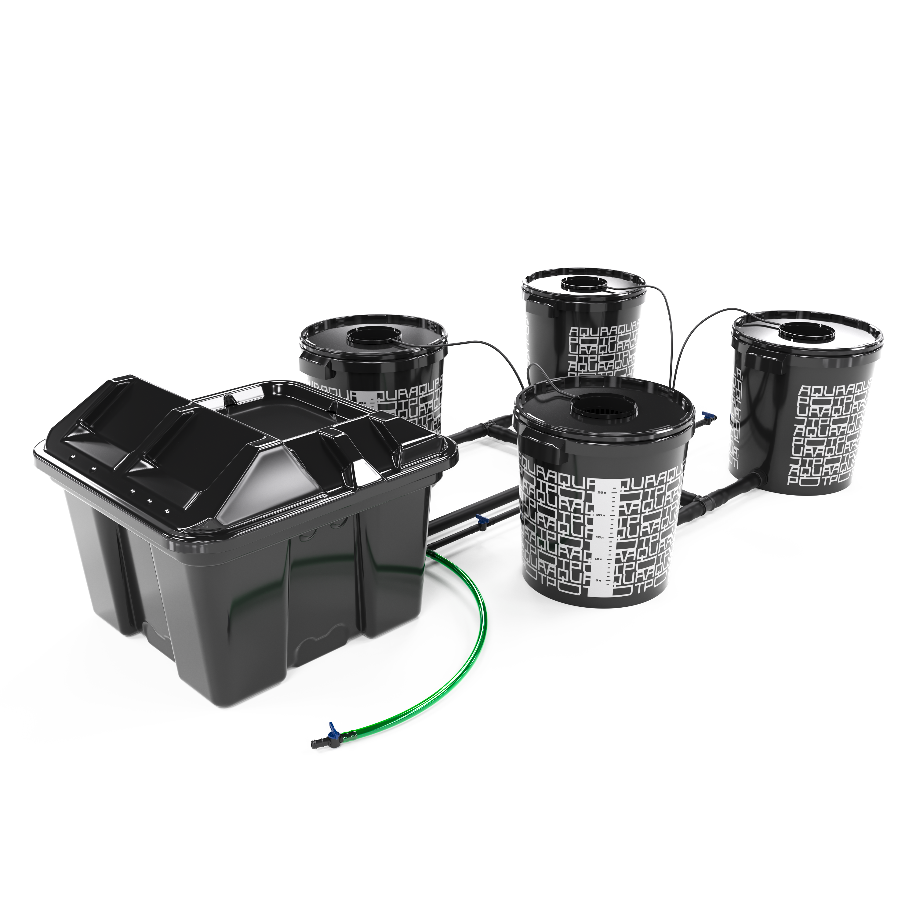 АкваПот E-MODE® 4 Гидропонная система с растворным баком (RWT), 170 л, 4 растения